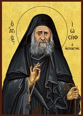 Handpainted orthodox religious icon Saint Joseph the Hesychast - Handmadeiconsgreece