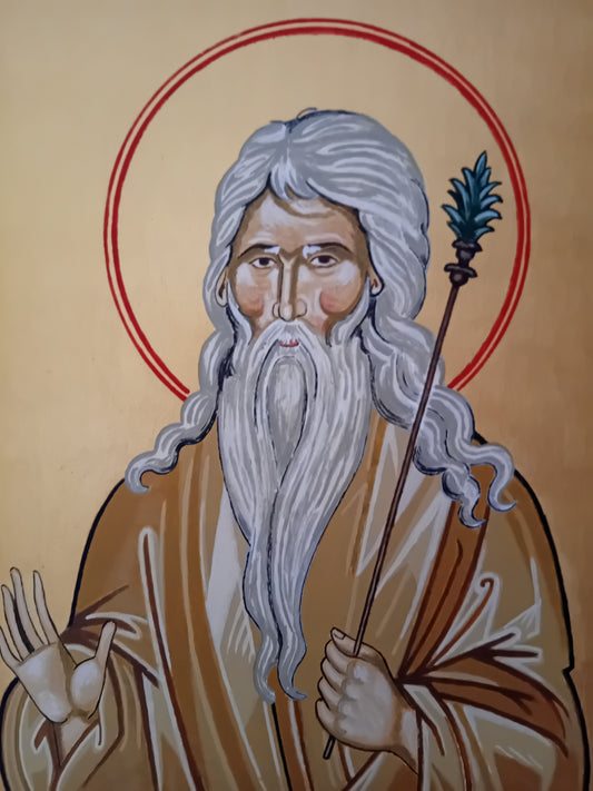 Handpainted orthodox religious icon Forefather Adam - Handmadeiconsgreece 