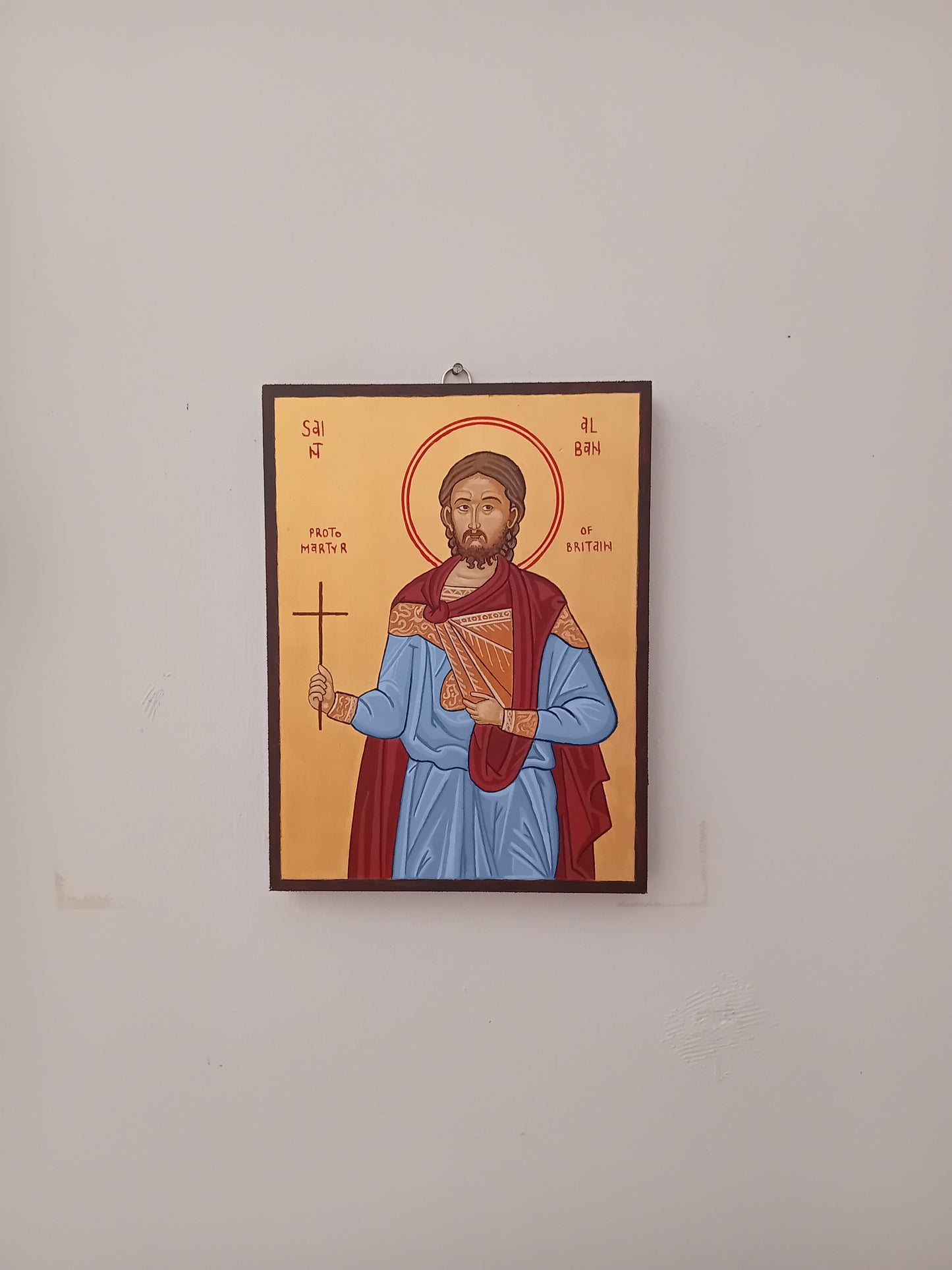 Handpainted orthodox religious icon Saint Alban the Protomartyr of Britain - Handmadeiconsgreece 