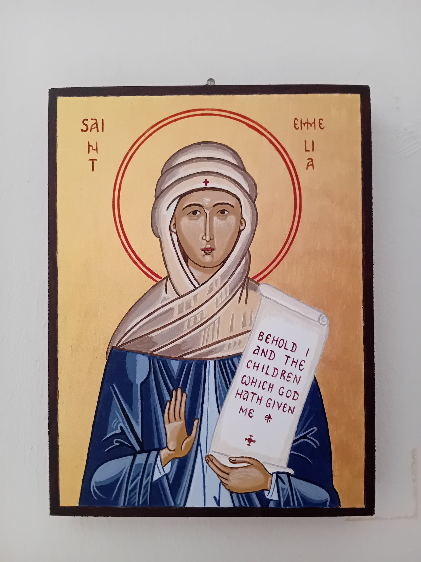 Handpainted orthodox religious icon Saint Emily or Emilia the Mother of Saints - Handmadeiconsgreece