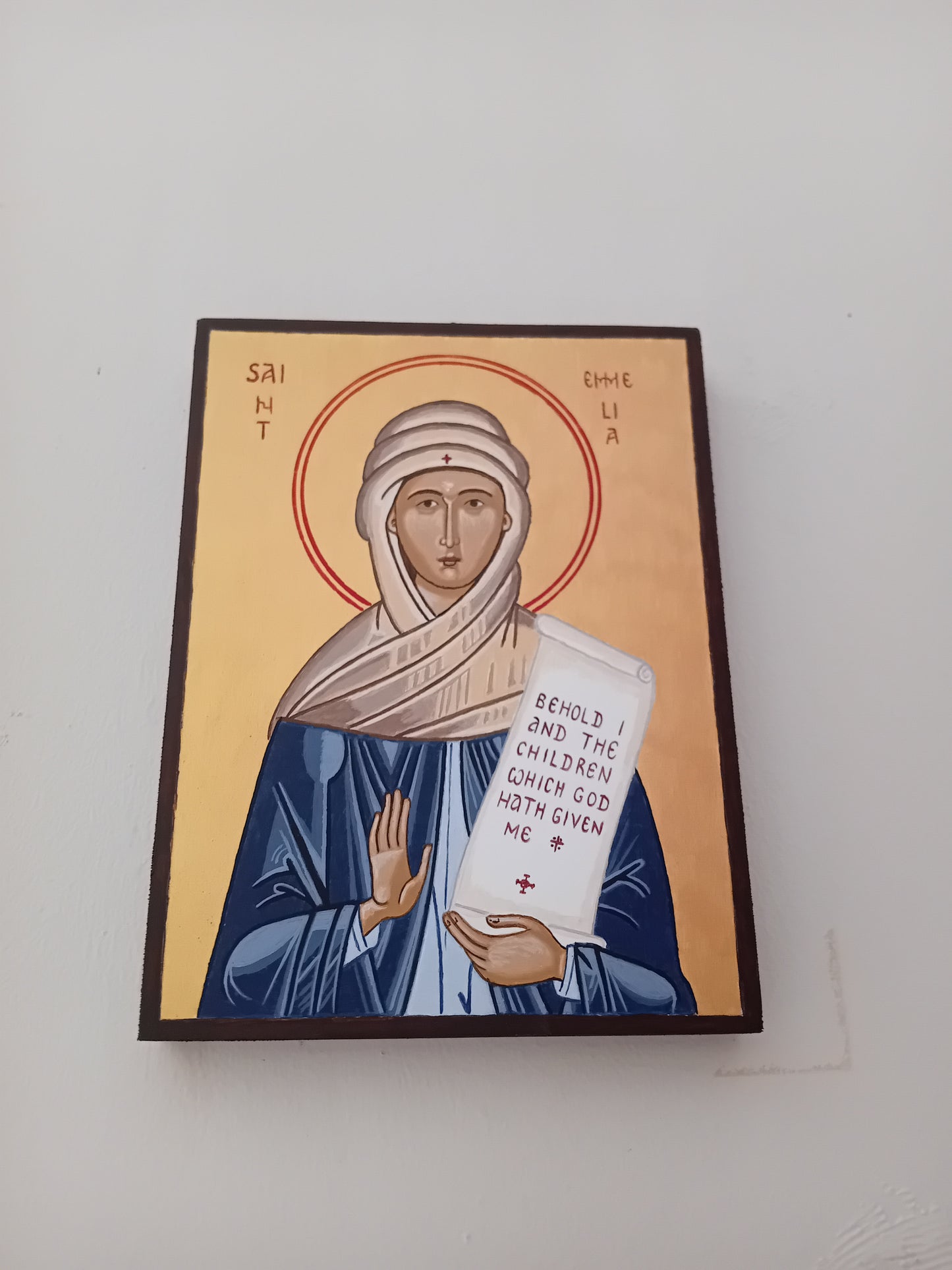 Handpainted orthodox religious icon Saint Emily or Emilia the Mother of Saints - Handmadeiconsgreece