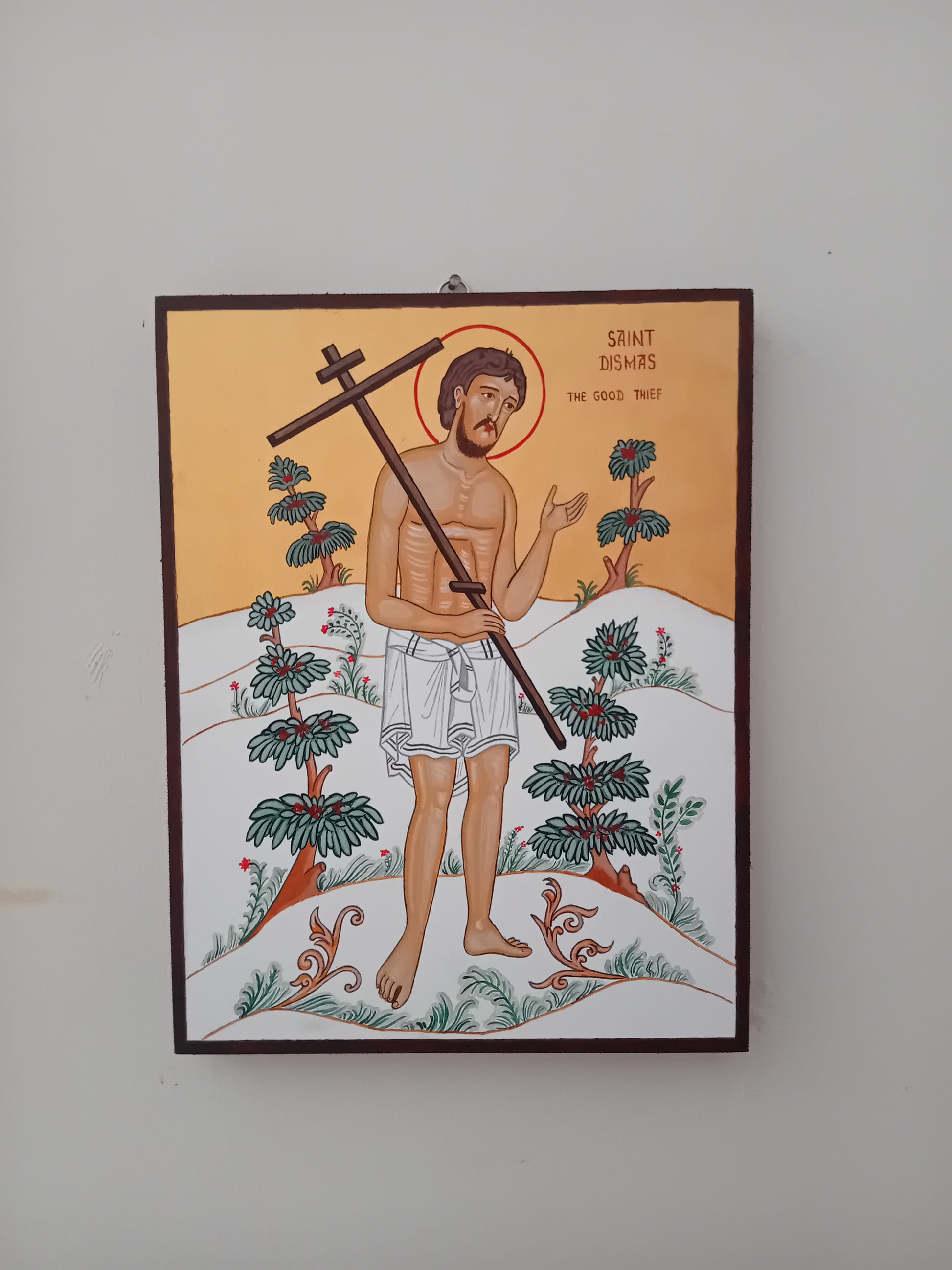 Handpainted orthodox religious icon of Saint Dismas the Good Thief - Handmadeiconsgreece 