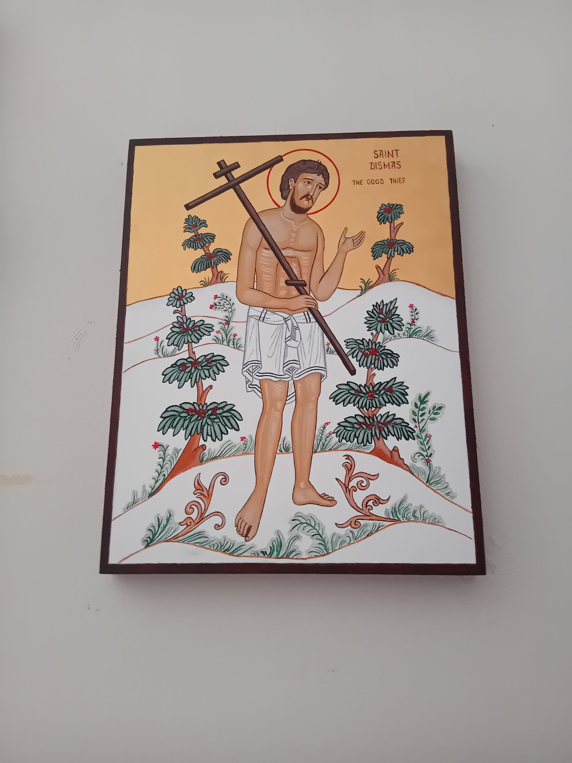 Handpainted orthodox religious icon of Saint Dismas the Good Thief - Handmadeiconsgreece 