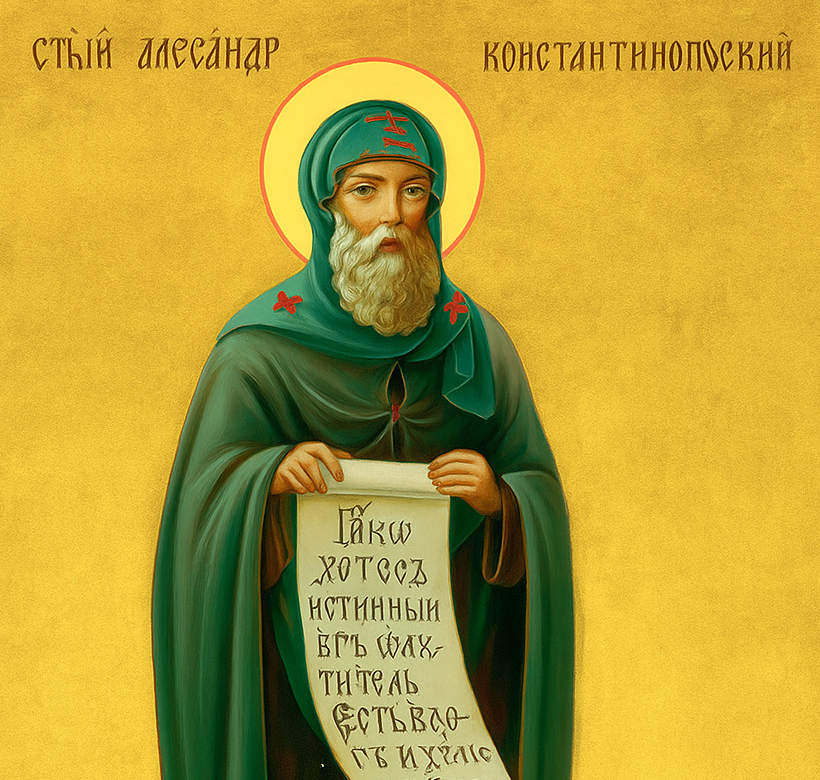 Handpainted orthodox religious icon Saint Alexander the founder of the Monastery ''Unsleeping Ones'' - Handmadeiconsgreece 