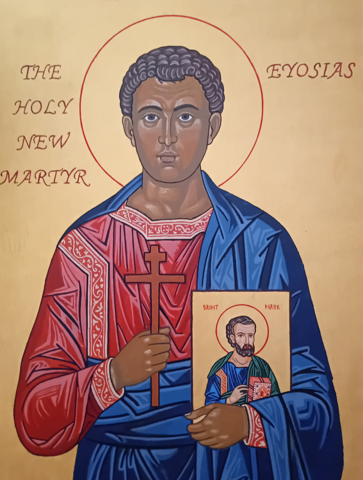 Handpainted orthodox religious icon of Holy New Martyr Josiah of Ethiopia - Handmadeiconsgreece 