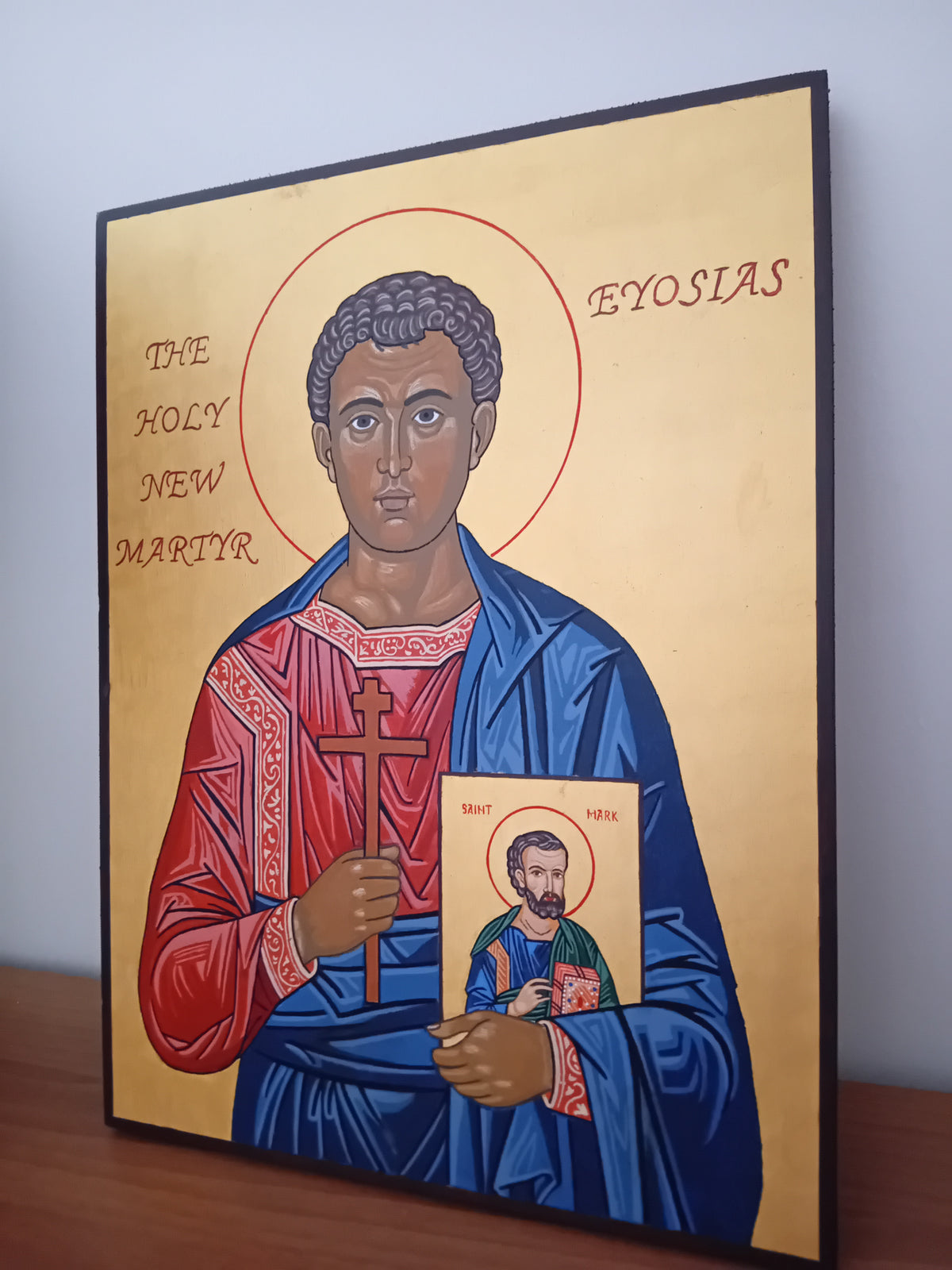 Handpainted orthodox religious icon of Holy New Martyr Josiah of Ethiopia - Handmadeiconsgreece 