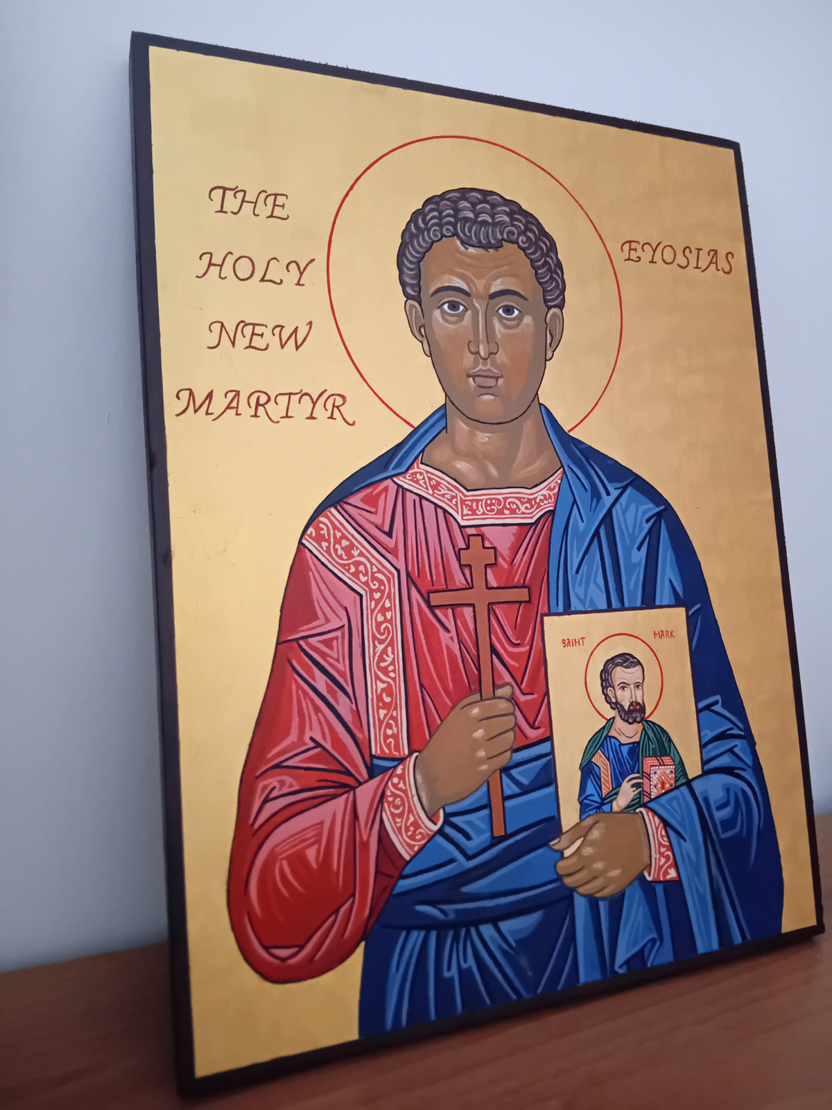 Handpainted orthodox religious icon of Holy New Martyr Josiah of Ethiopia - Handmadeiconsgreece 
