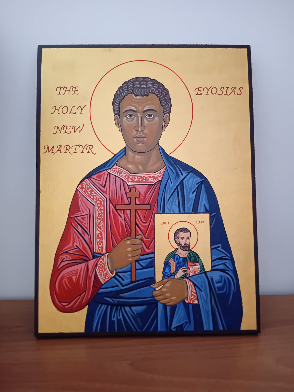Handpainted orthodox religious icon of Holy New Martyr Josiah of Ethiopia - Handmadeiconsgreece 