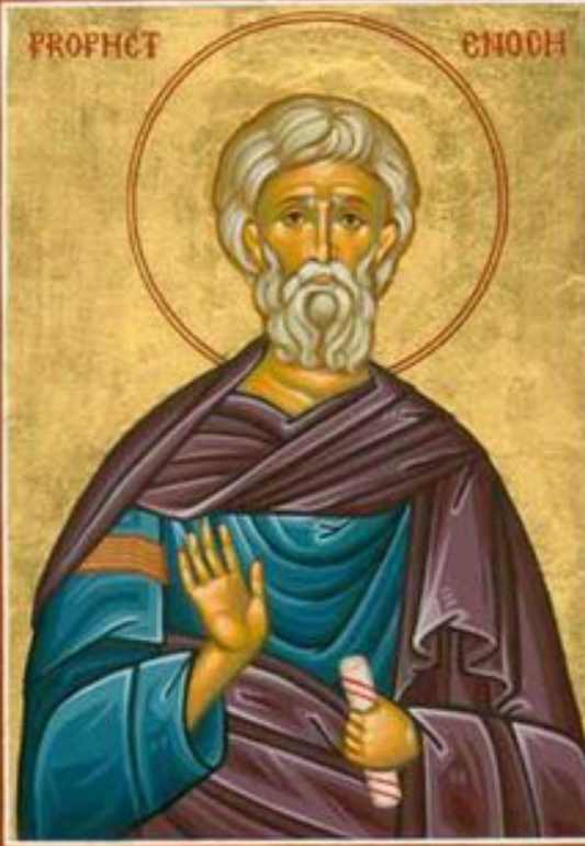 Handpainted Orthodox religious icon Prophet Enoch - Handmadeiconsgreece