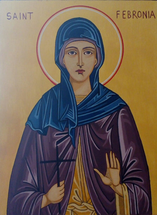 Handpainted orthodox religious icon Saint Febronia - Handmadeiconsgreece 