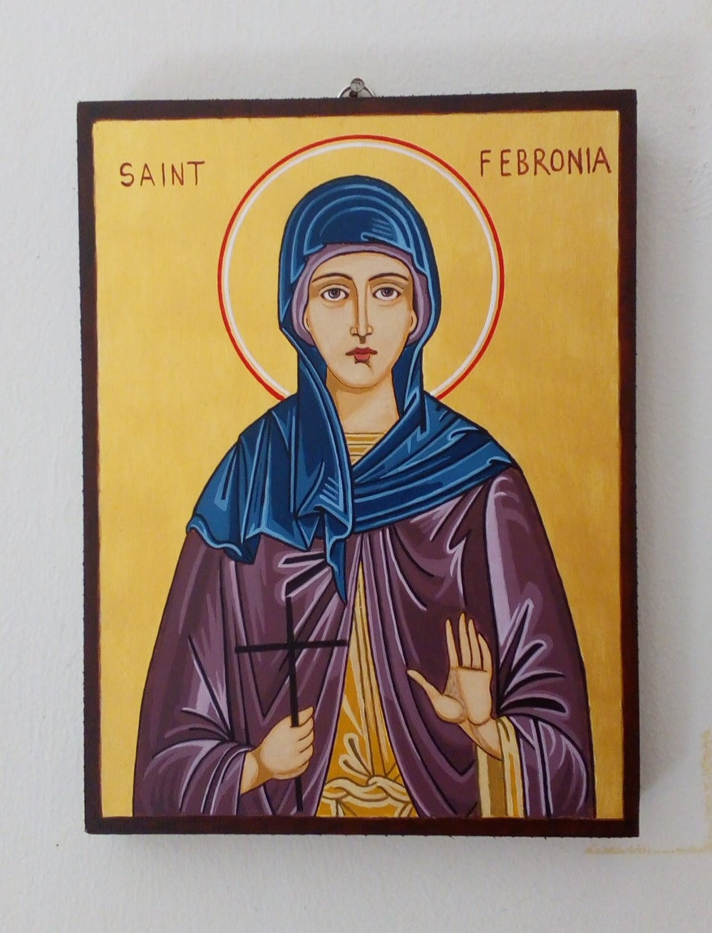 Handpainted orthodox religious icon Saint Febronia the Virgin Martyr - Handmadeiconsgreece
