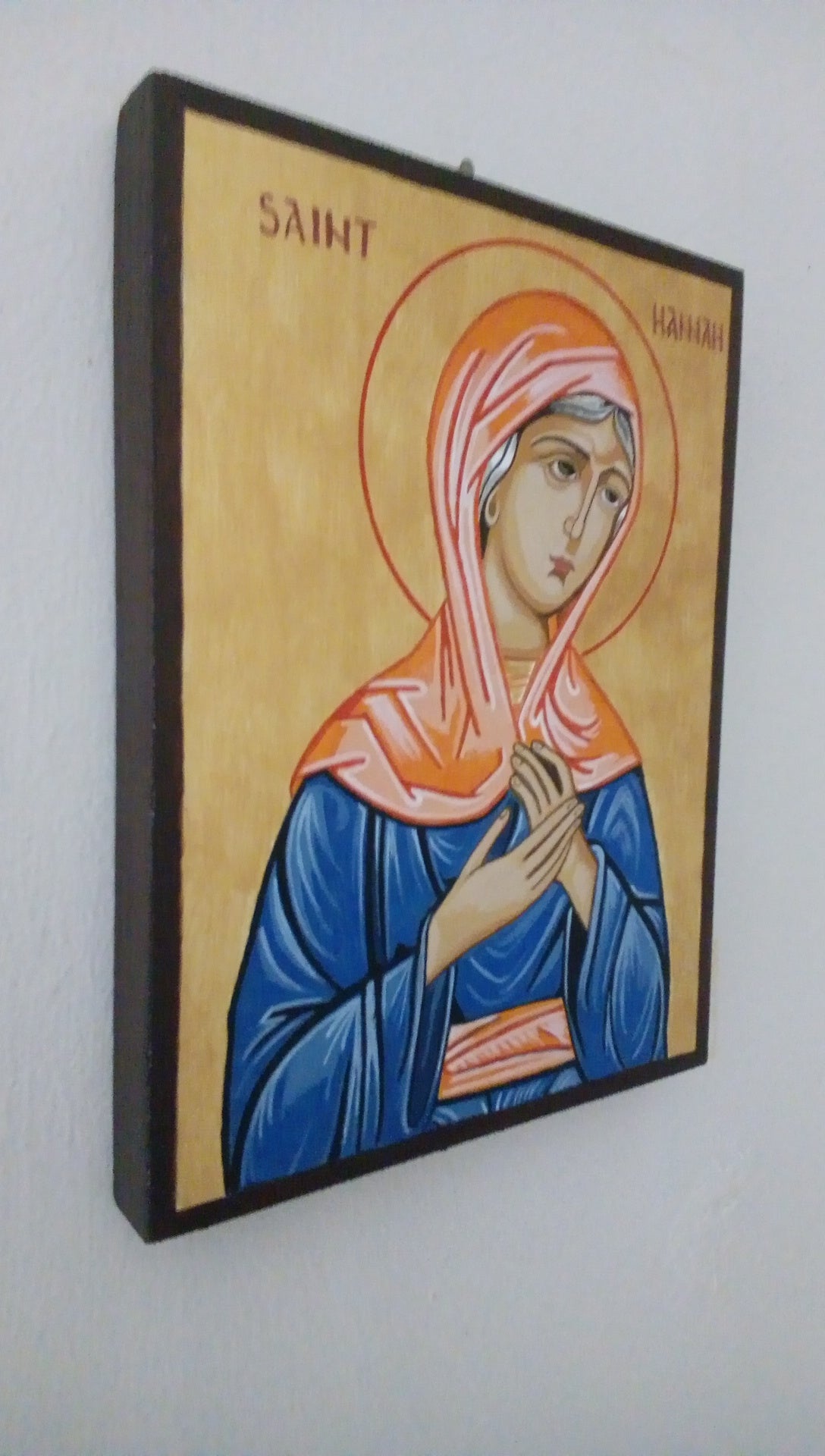 Handpainted orthodox religious icon Saint Hannah - Handmadeiconsgreece