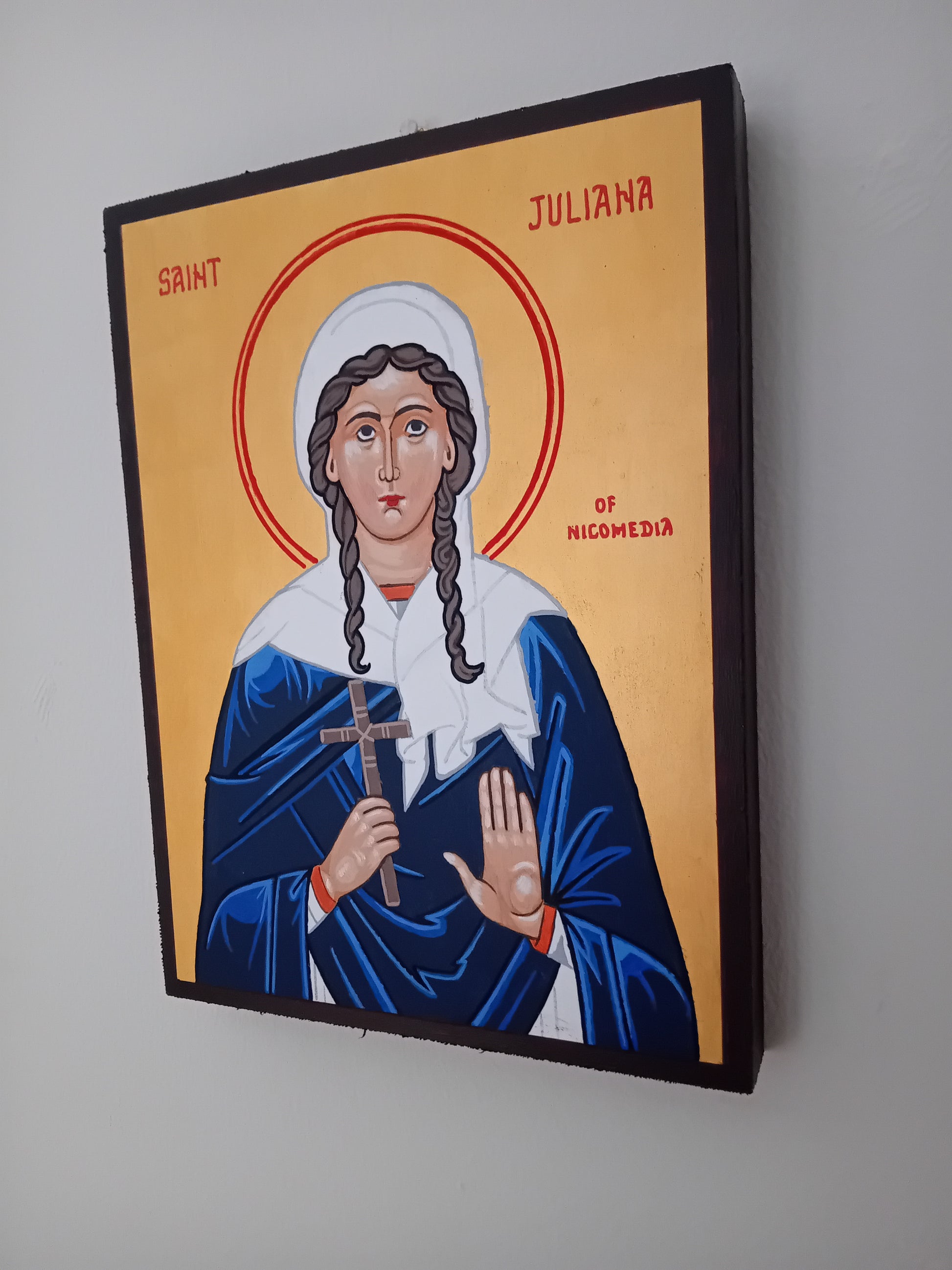 Handpainted orthodox religious icon Saint Juliana of Nicomedia - HandmadeIconsGreece