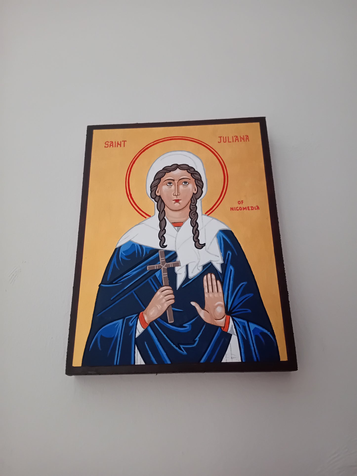 Handpainted orthodox religious icon Saint Juliana of Nicomedia - HandmadeIconsGreece
