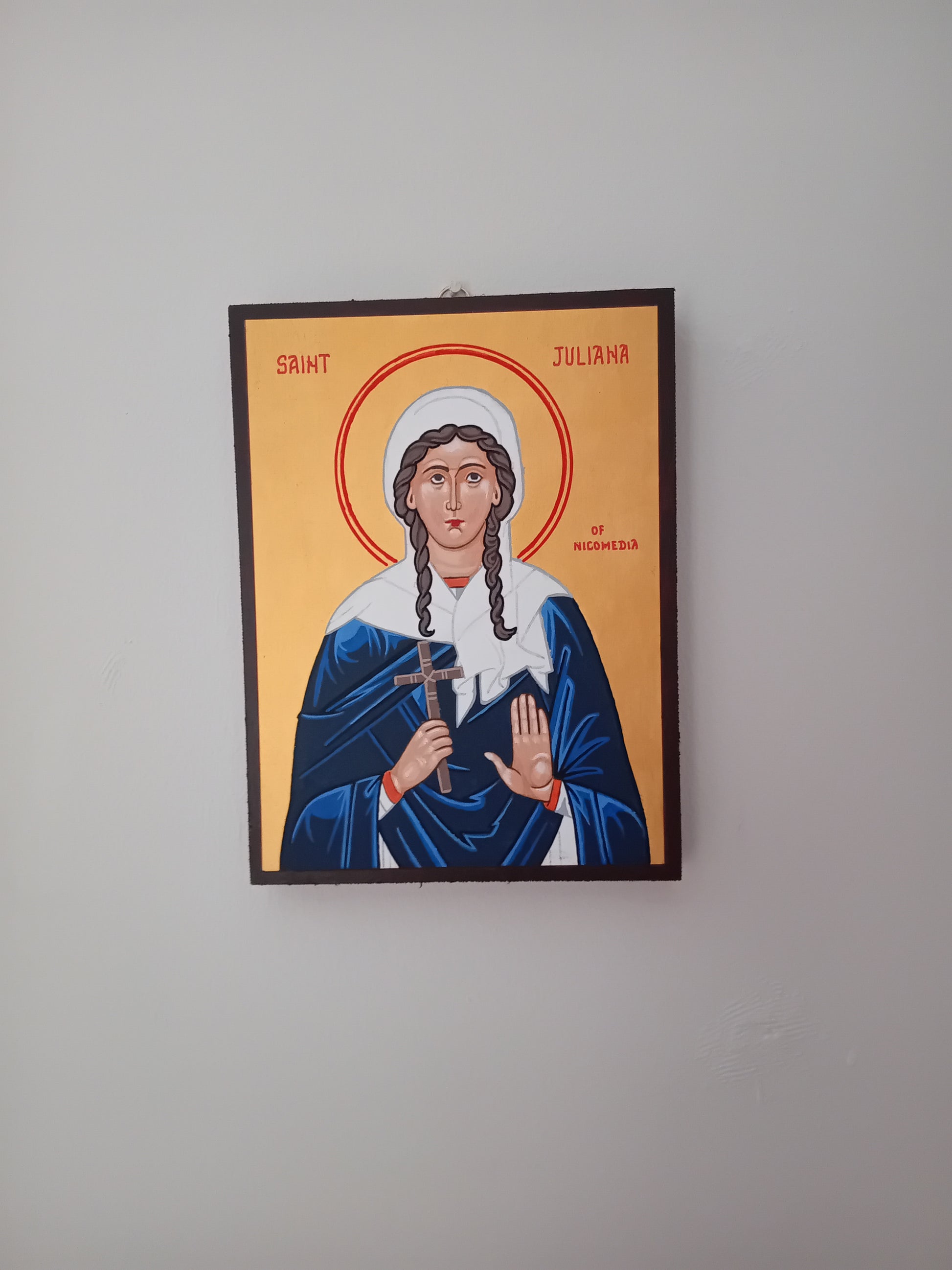 Handpainted orthodox religious icon Saint Juliana of Nicomedia - HandmadeIconsGreece