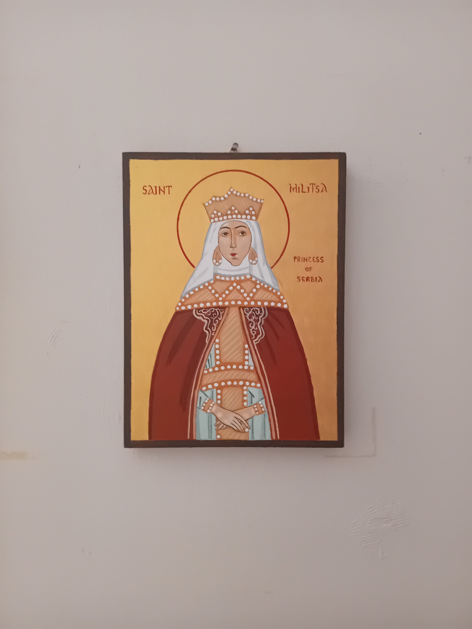 Handpainted orthodox religious icon Saint Militsa Princess of Serbia - Handmadeiconsgreece