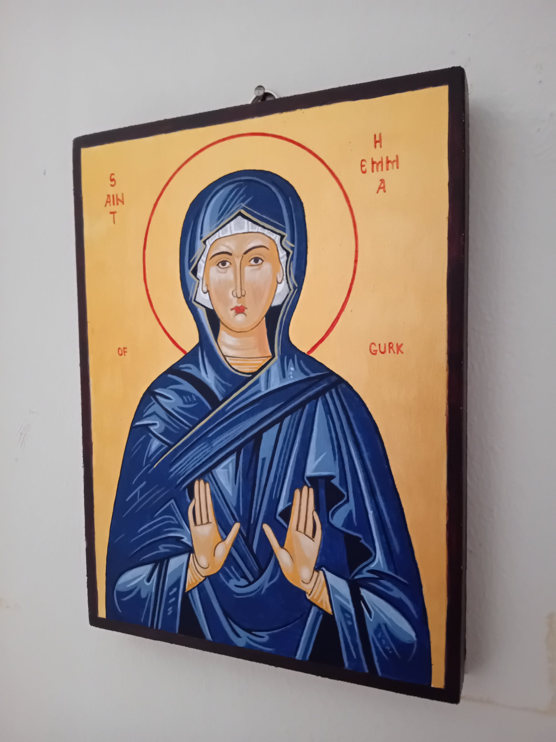 Handpainted orthodox religious icon Saint Hemma of Gurk - Handmadeiconsgreece 