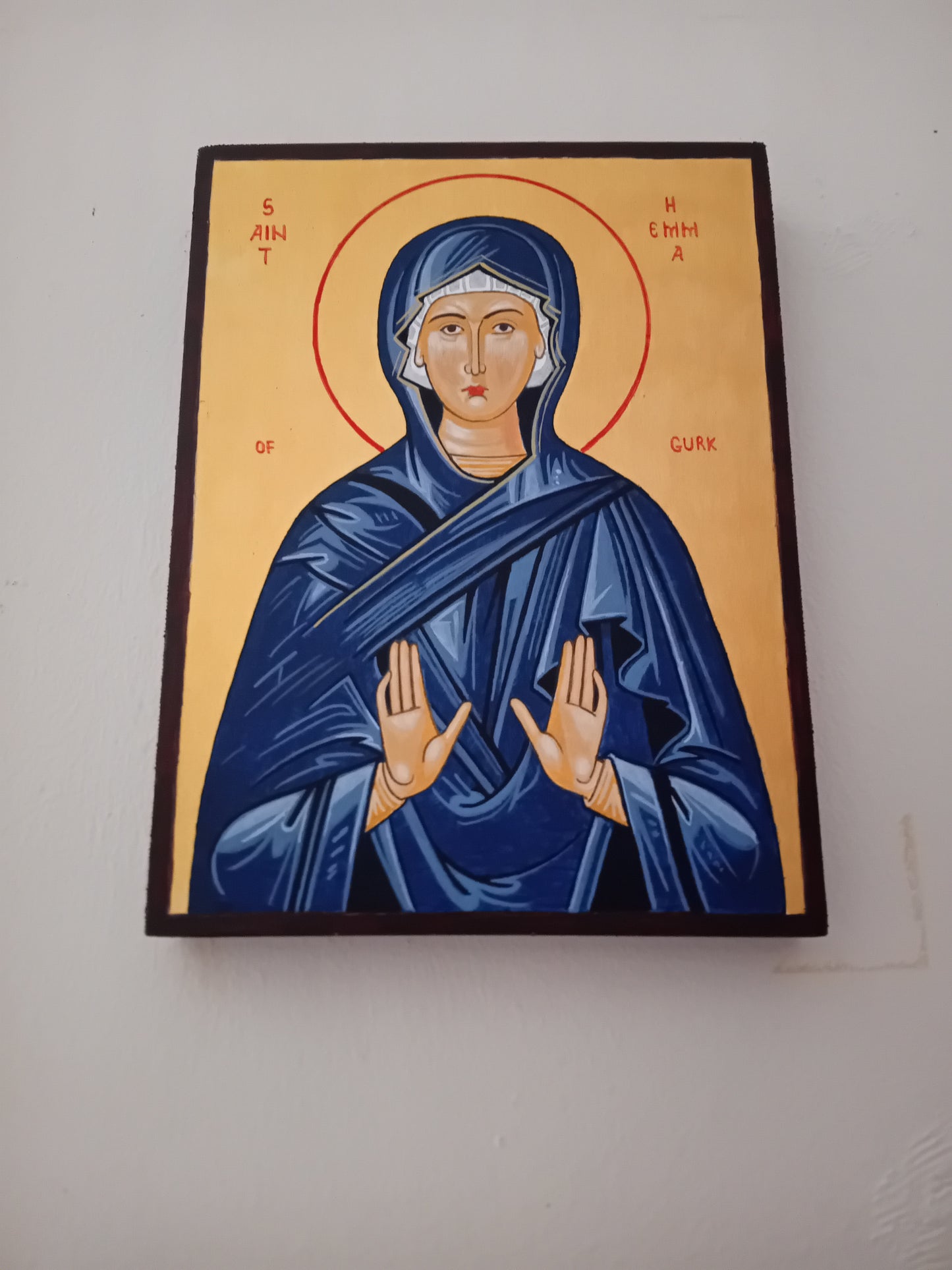 Handpainted orthodox religious icon Saint Hemma of Gurk - Handmadeiconsgreece 