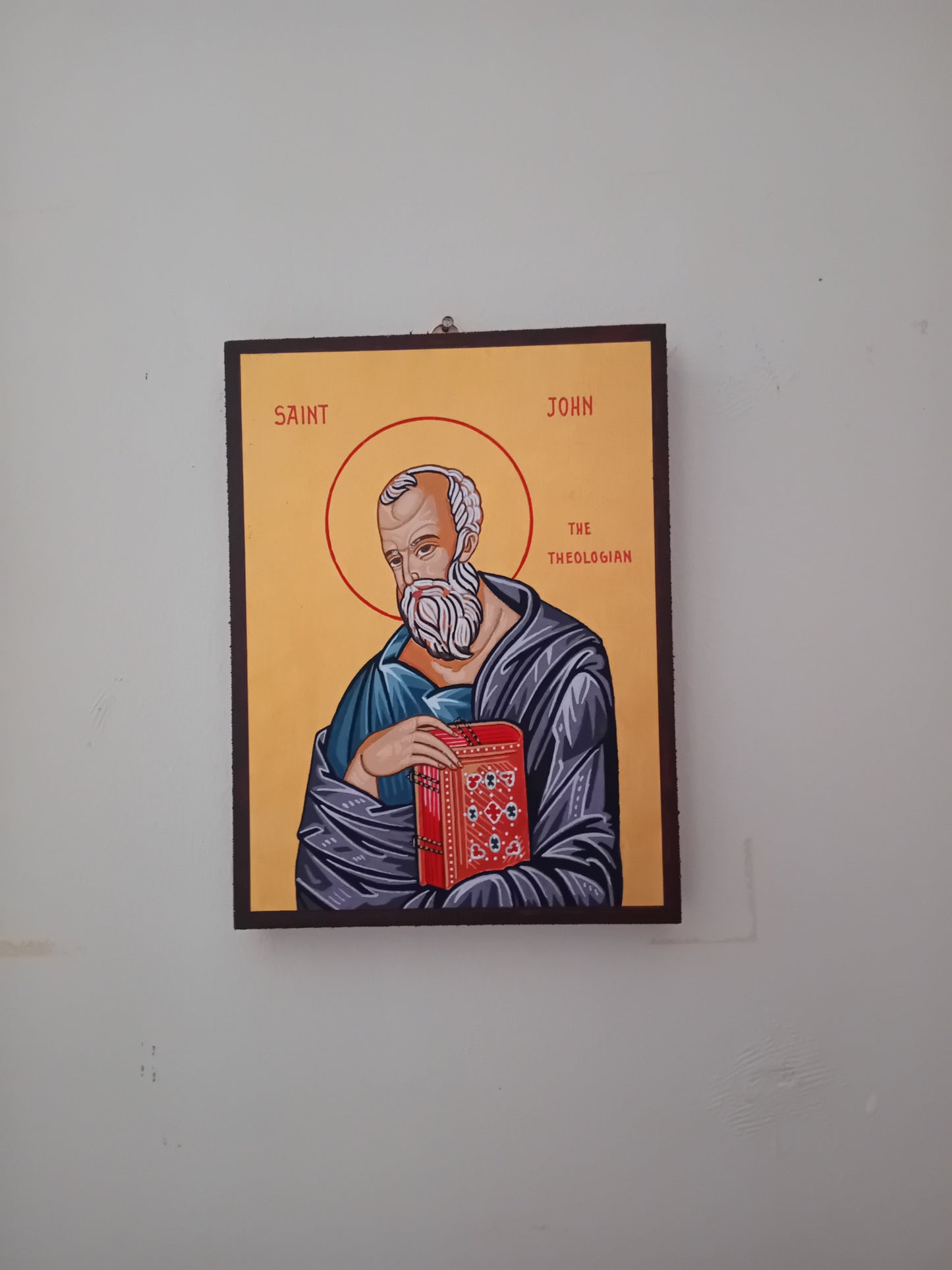 Handpainted orthodox religious icon Saint John the Theologian - HandmadeIconsGreece