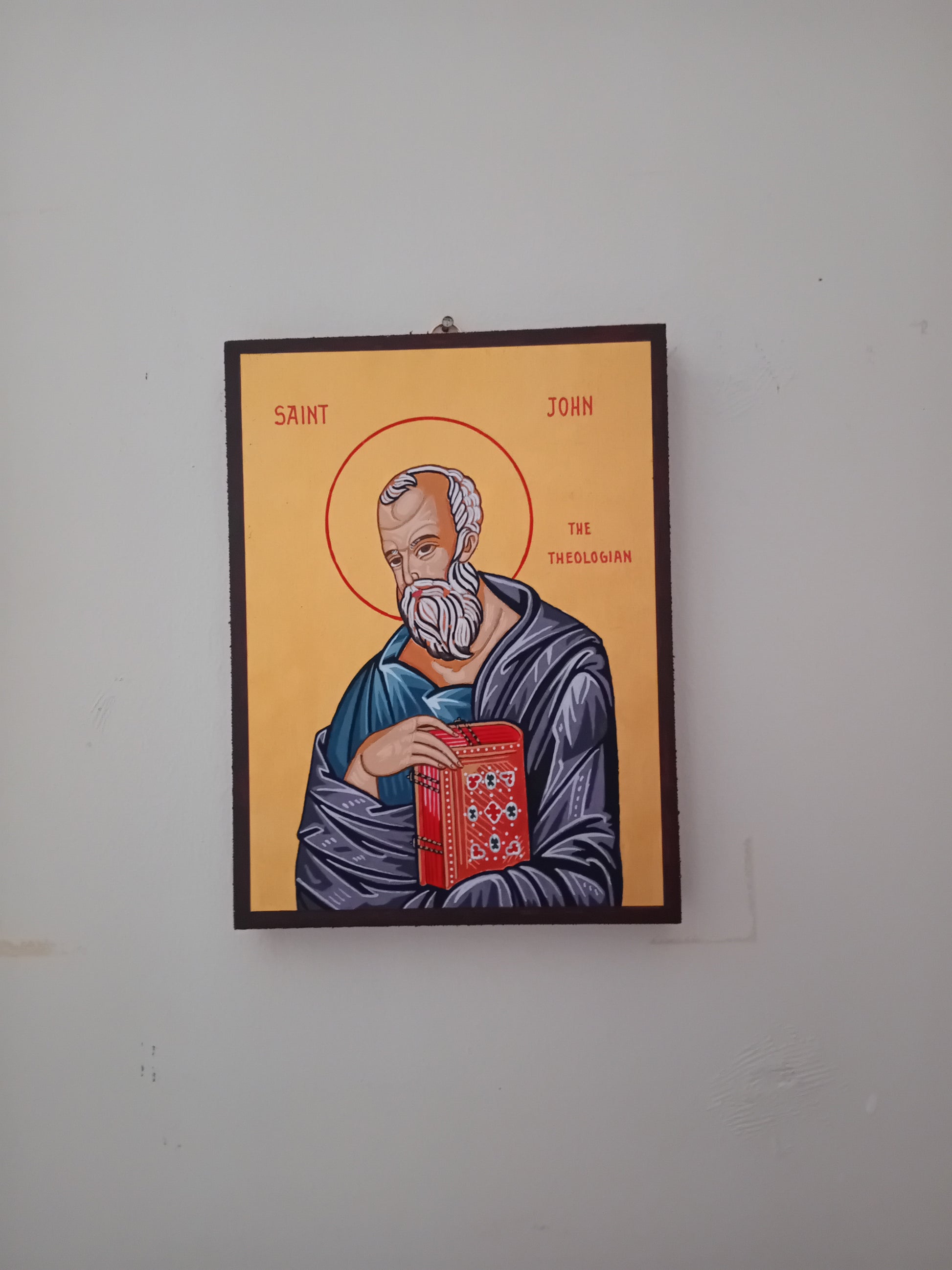 Handpainted orthodox religious icon Saint John the Theologian - HandmadeIconsGreece