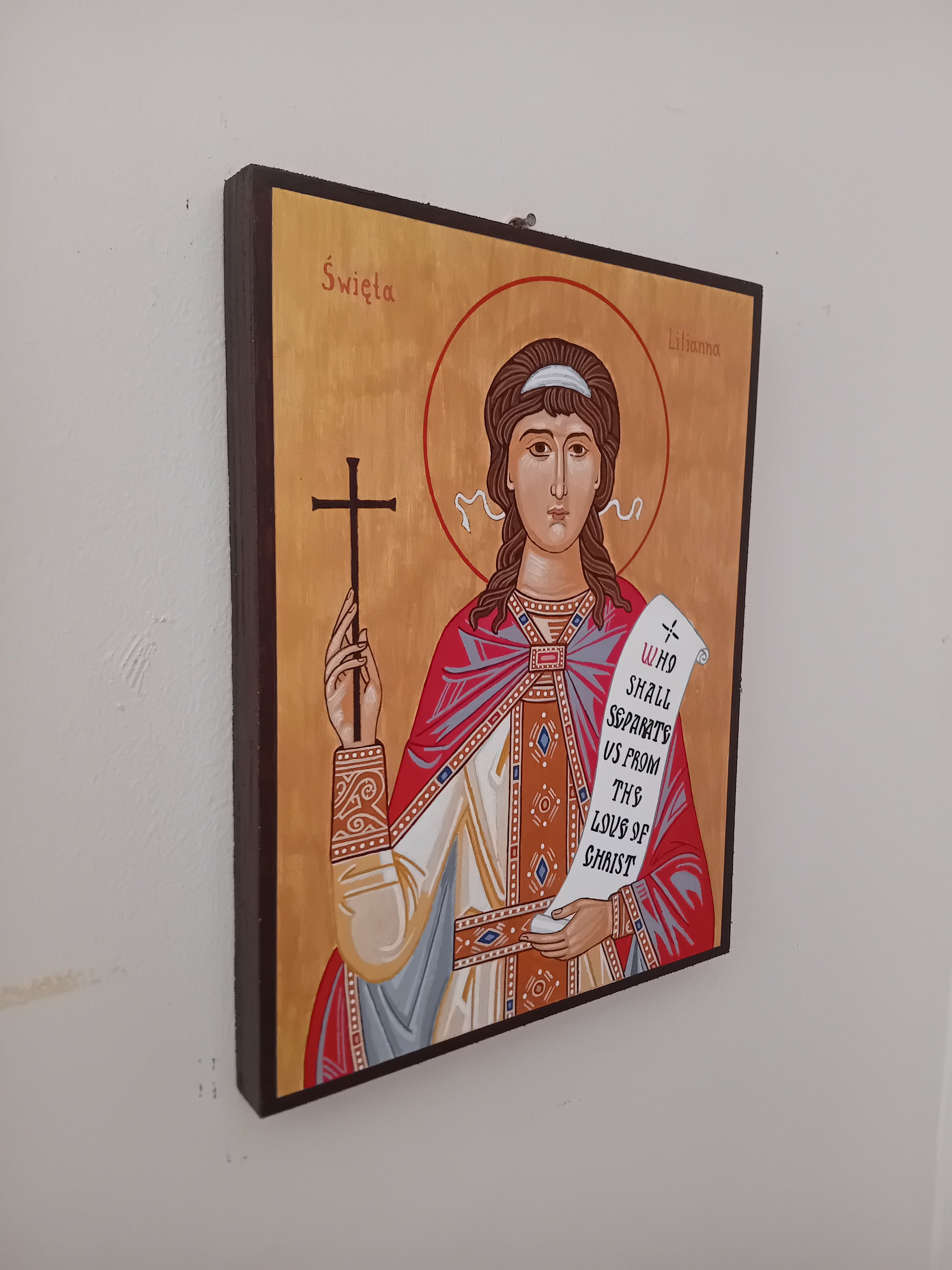 Handpainted catholic religious icon Saint Liliosa or Lilian- Handmadeiconsgreece