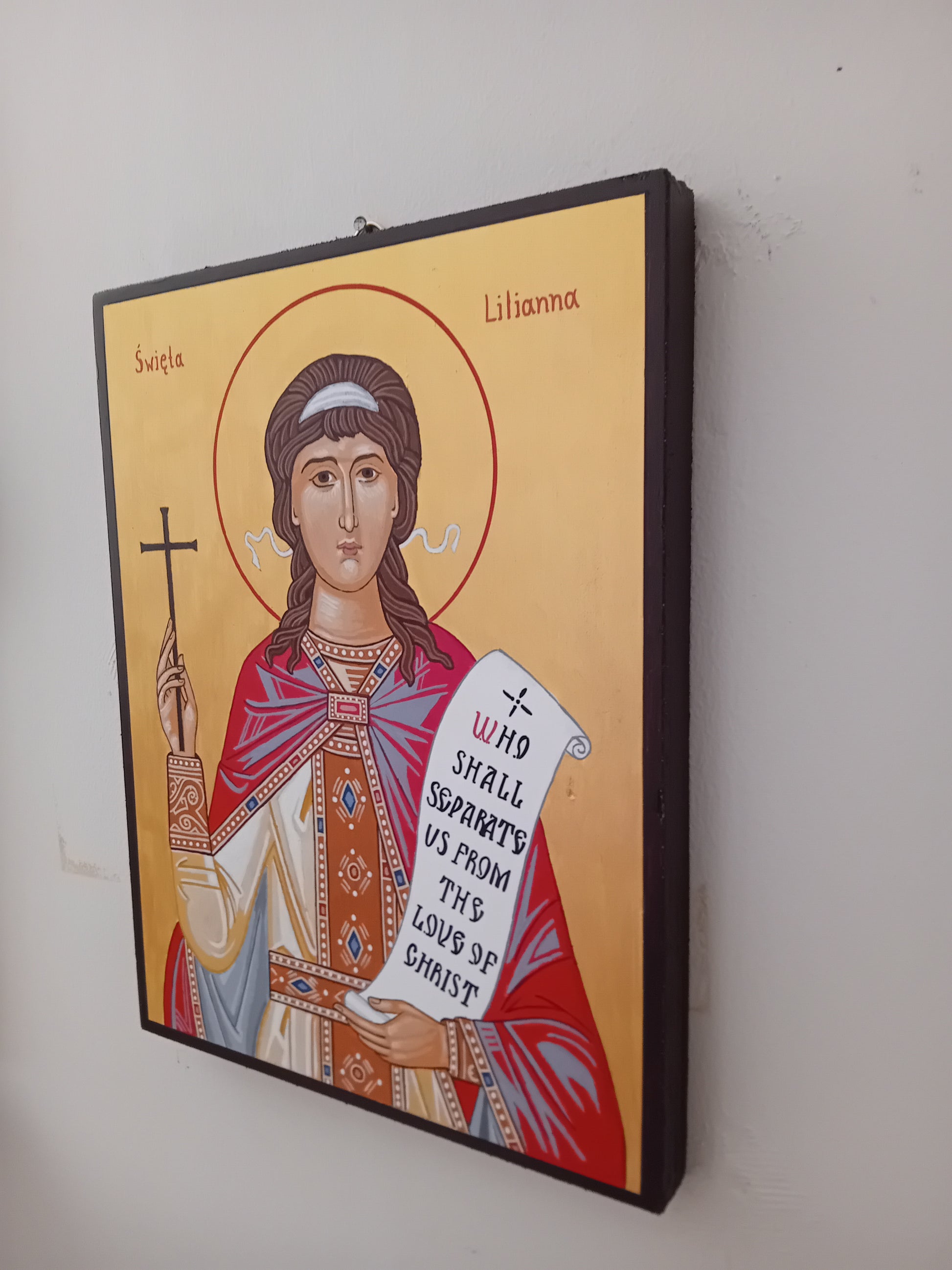 Handpainted catholic religious icon Saint Liliosa or Lilian- Handmadeiconsgreece