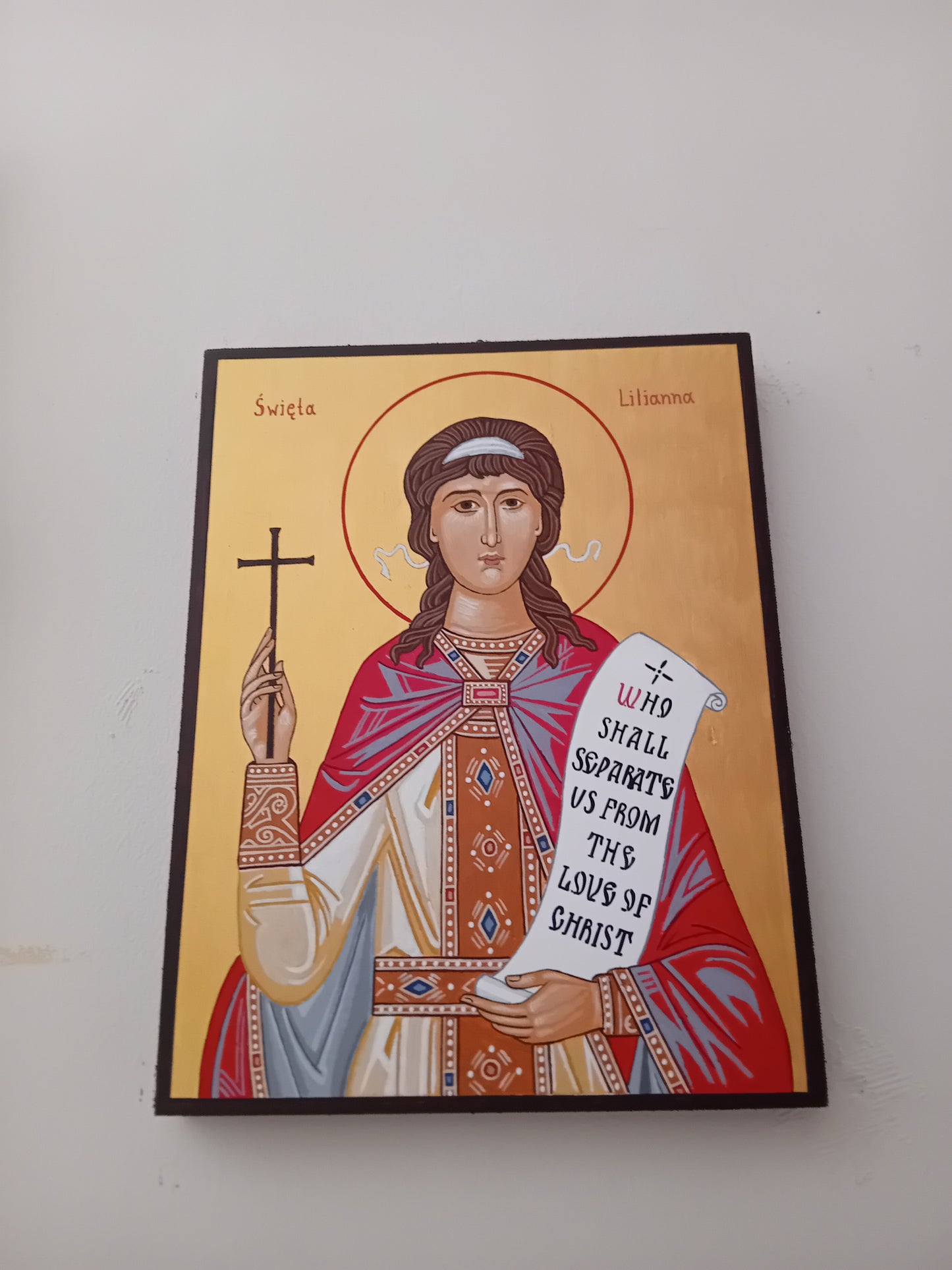 Handpainted catholic religious icon Saint Liliosa or Lilian - Handmadeiconsgreece
