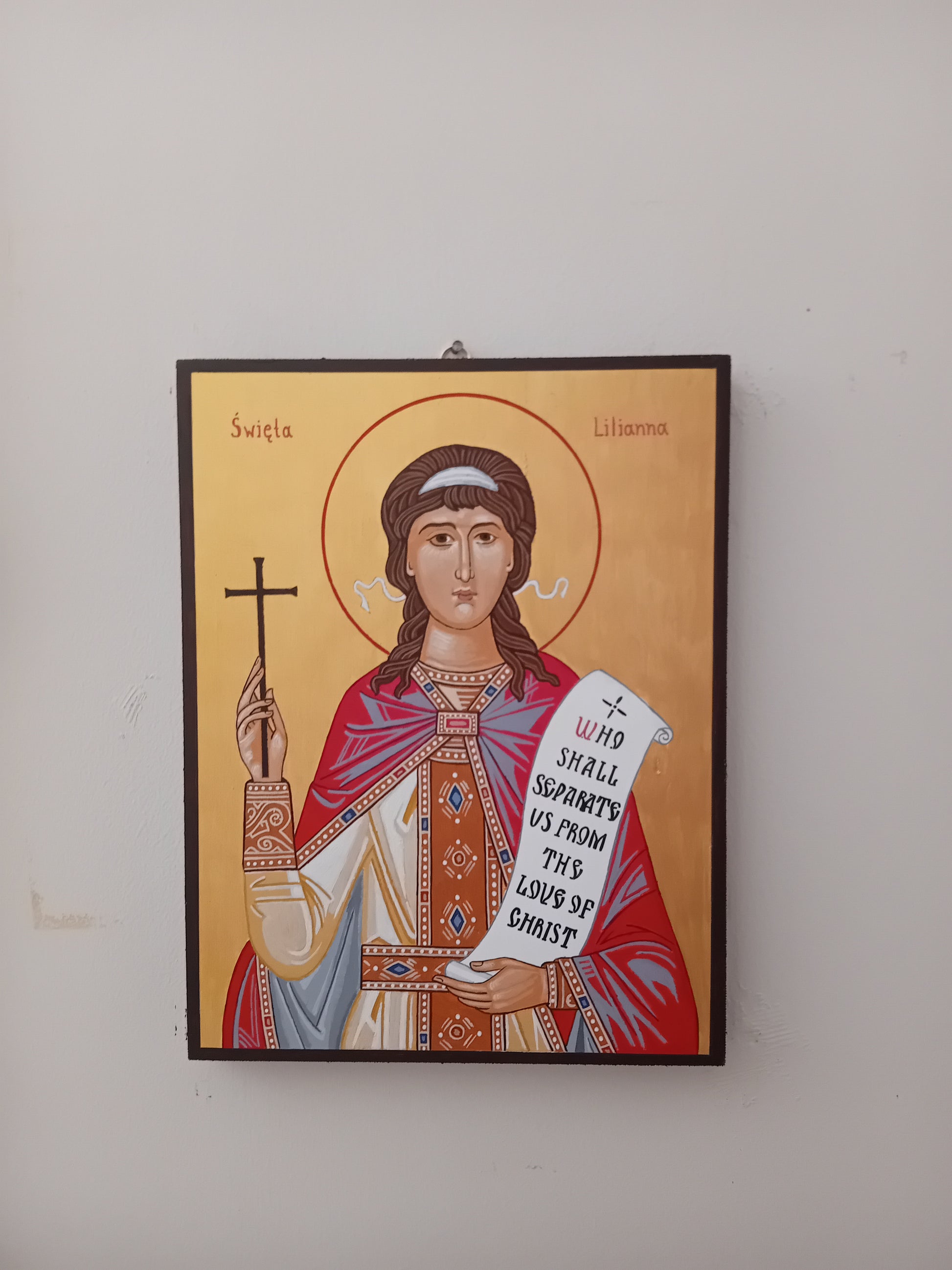 Handpainted catholic religious icon Saint Liliosa or Lilian - Handmadeiconsgreece