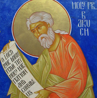 Handpainted orthodox religious icon Prophet Baruch - Handmadeiconsgreece