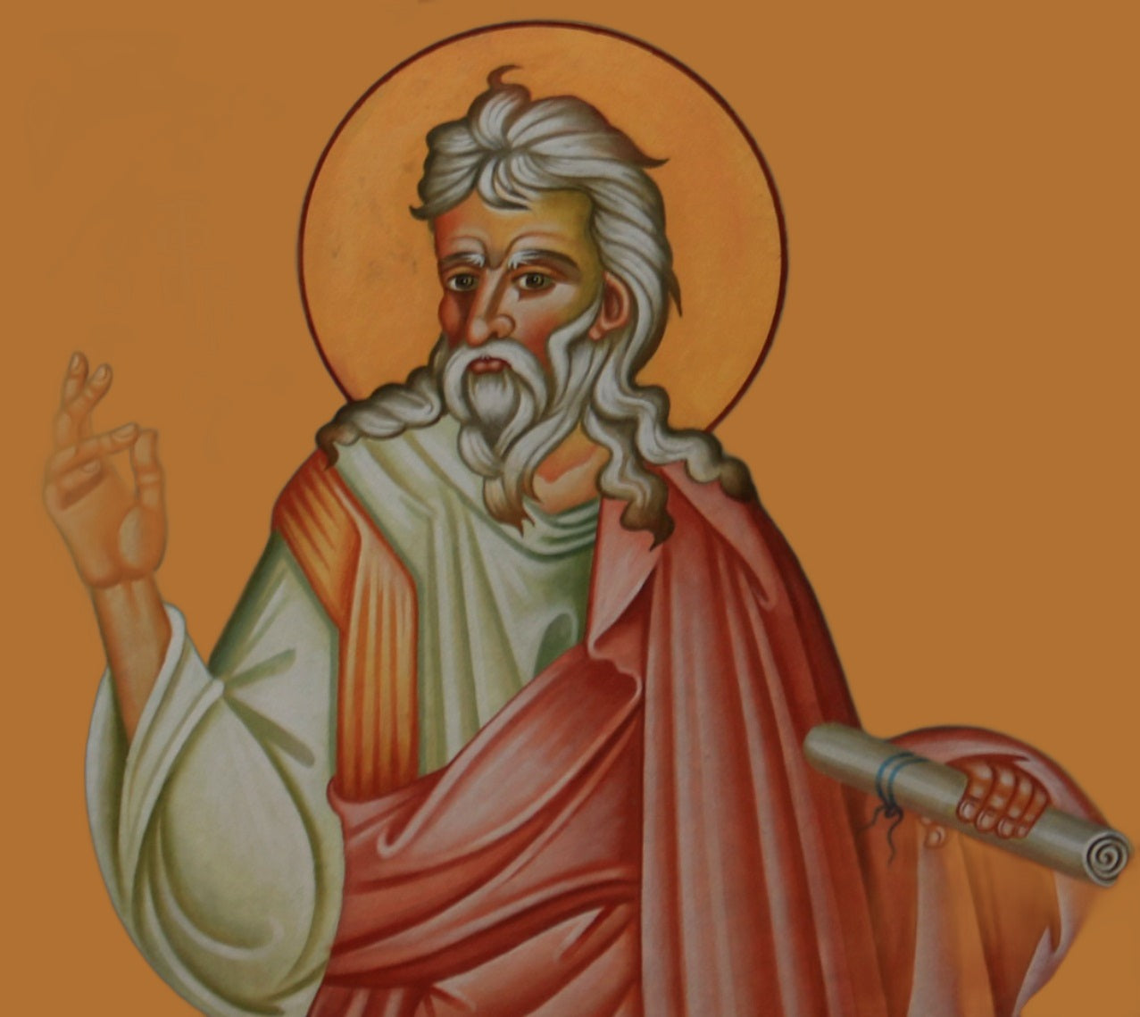 Handpainted orthodox religious icon Prophet Naum - Handmadeiconsgreece