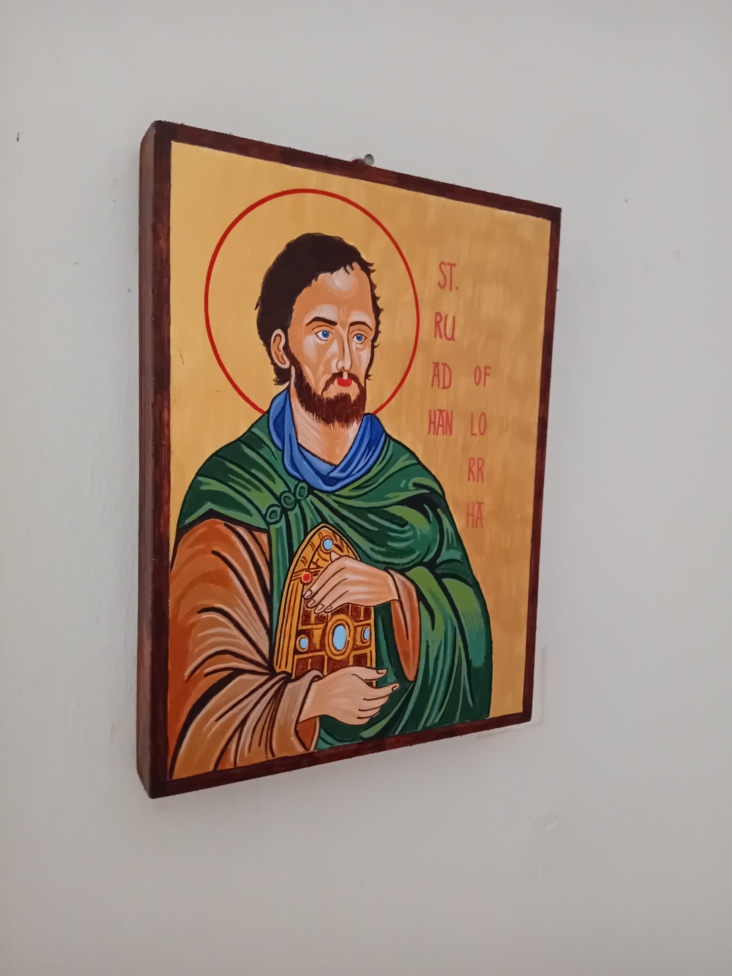 Handpainted catholic religious icon Saint Ruadan of Lorrha - Handmadeiconsgreece