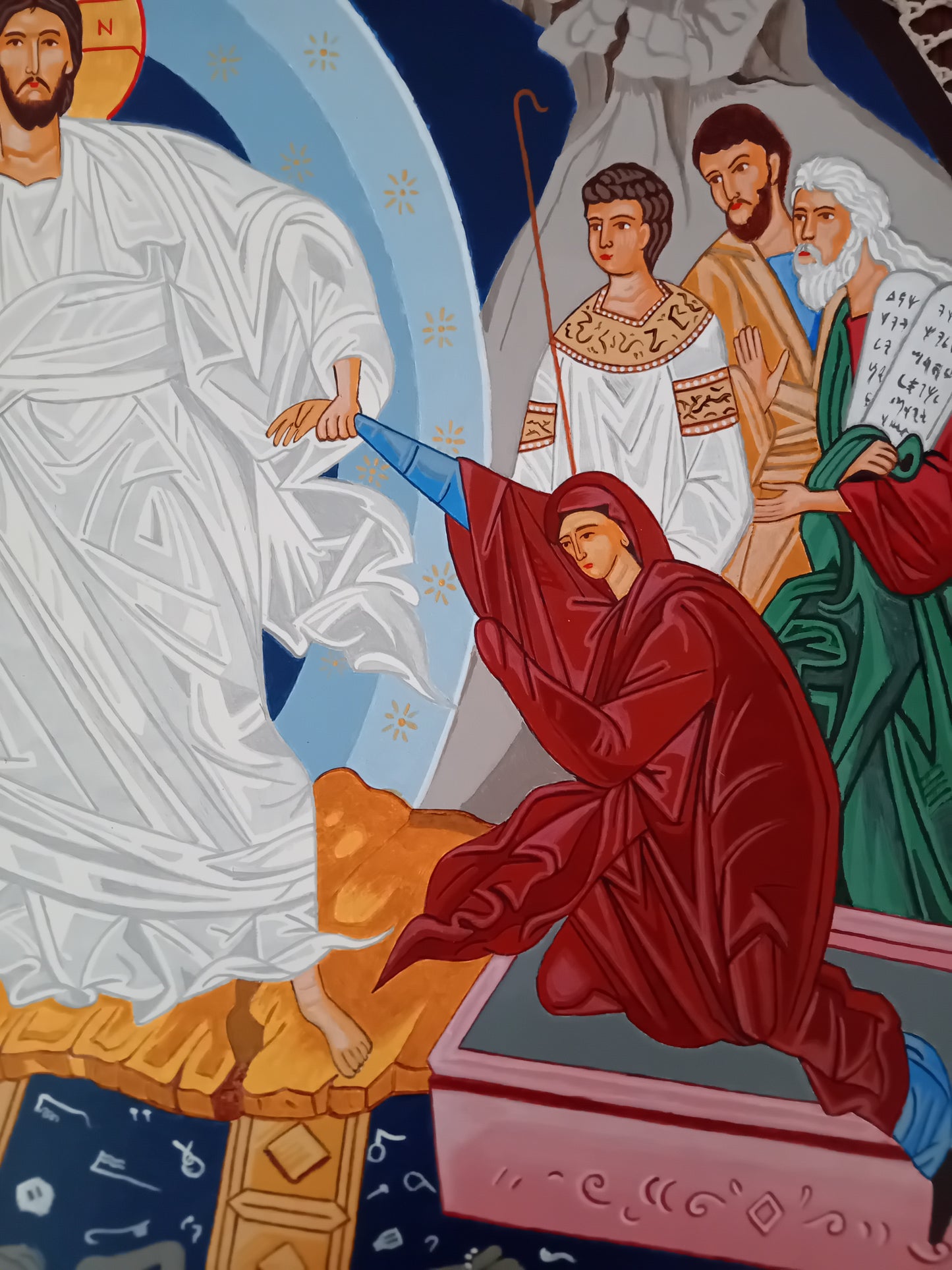 Handpainted orthodox religious icon of Resurrection of Jesus Christ - Handmadeiconsgreece