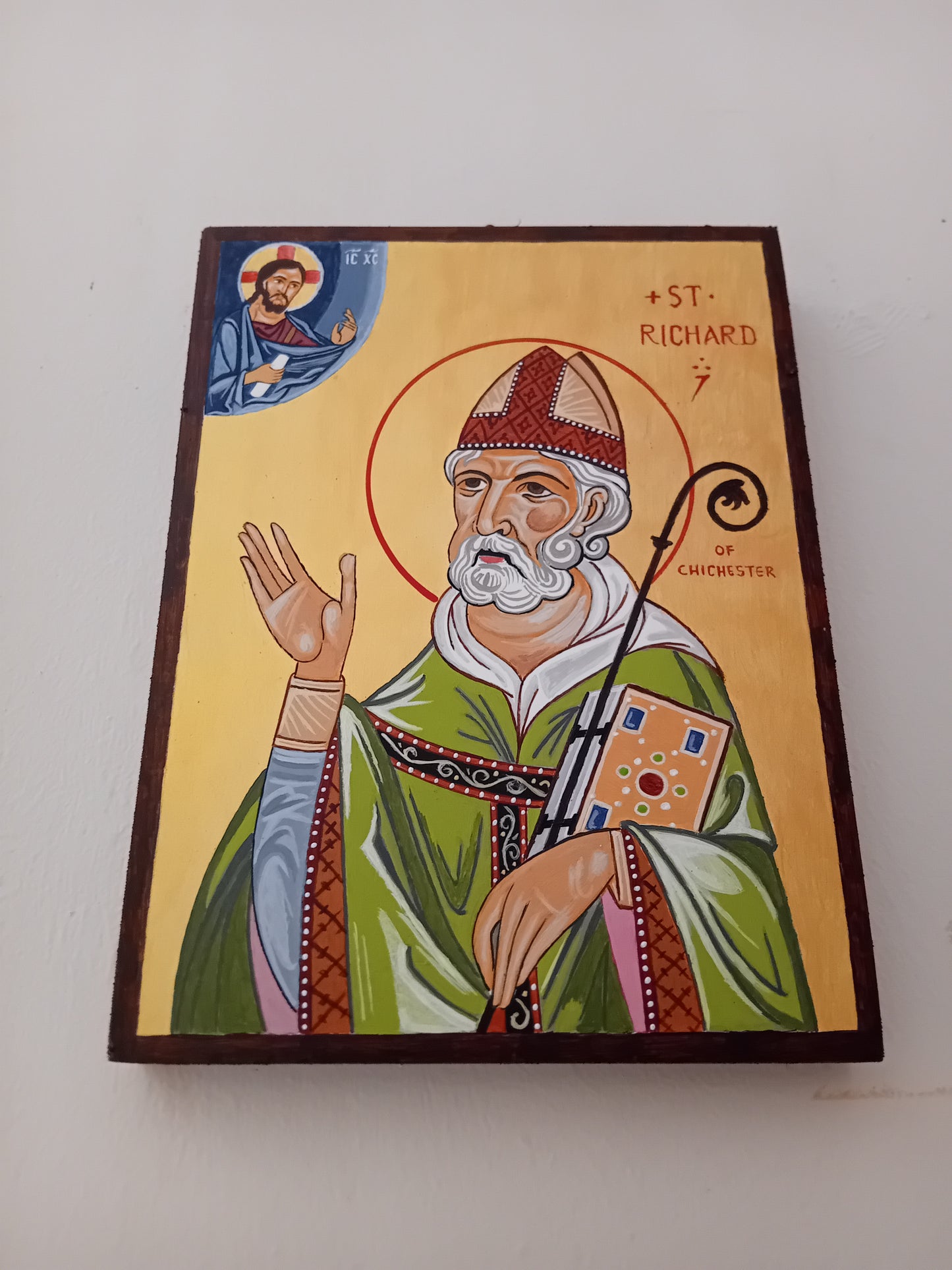 Handpainted catholic religious icon Saint Richard of Chichester - Handmadeiconsgreece