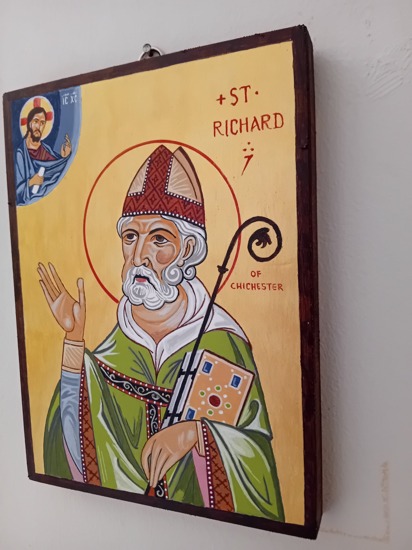 Handpainted catholic religious icon Saint Richard of Chichester - Handmadeiconsgreece