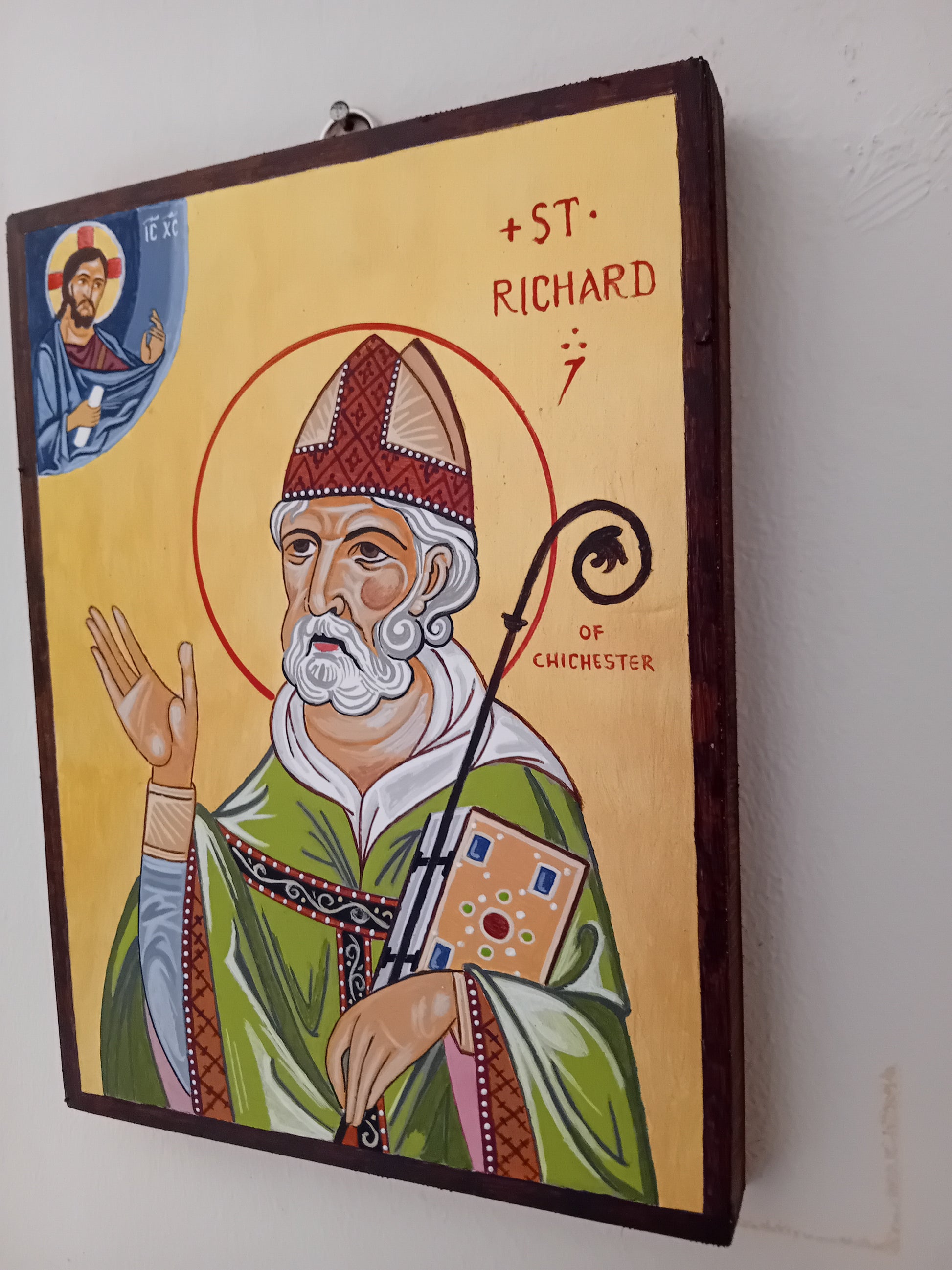 Handpainted catholic religious icon Saint Richard of Chichester - Handmadeiconsgreece