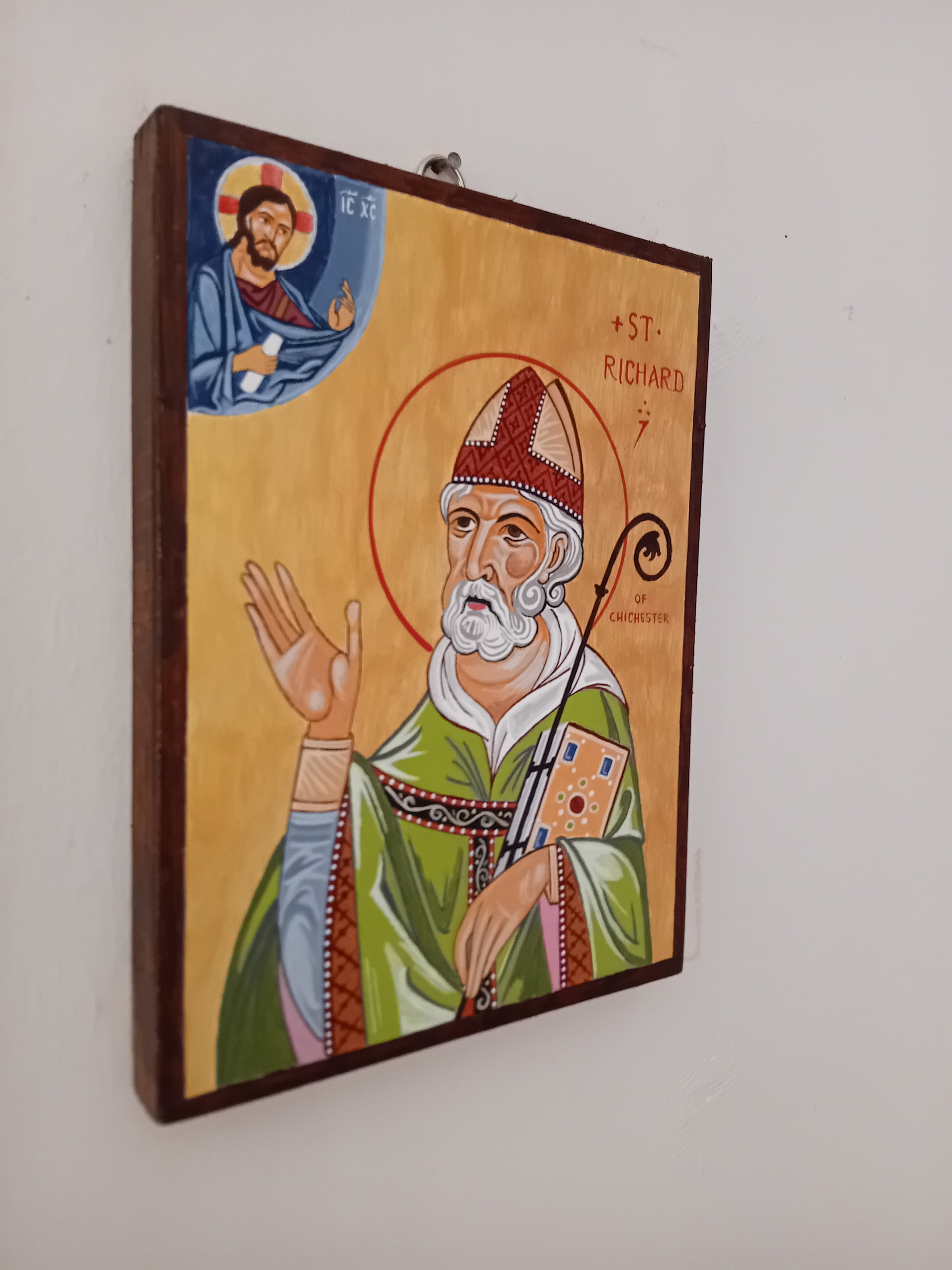 Handpainted catholic religious icon Saint Richard of Chichester - Handmadeiconsgreece