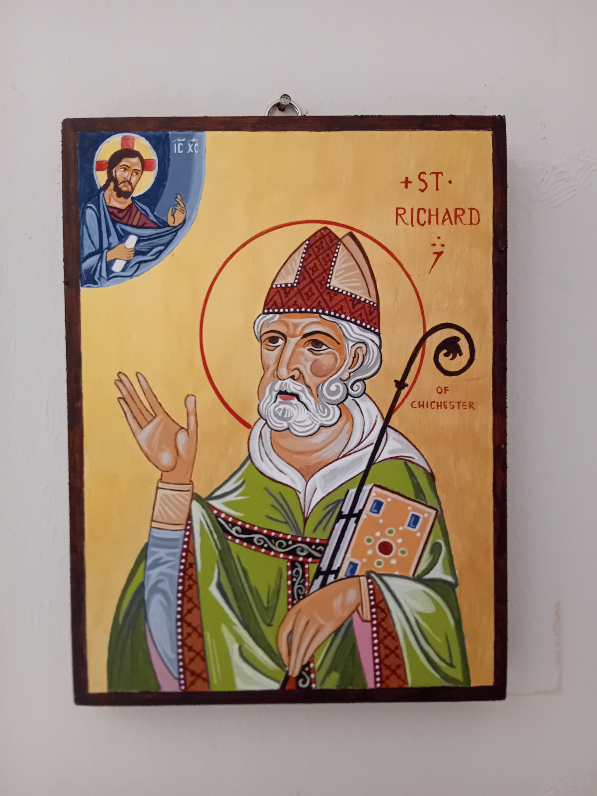 Handpainted catholic religious icon Saint Richard of Chichester - Handmadeiconsgreece