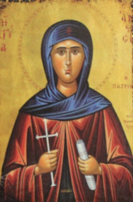 Handpainted orthodox religious icon Saint Anastasia the Patrician - Handmadeiconsgreece