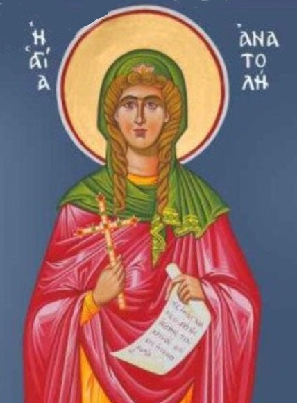 Handpainted orthodox religious icon Saint Anatoli - Handmadeiconsgreece