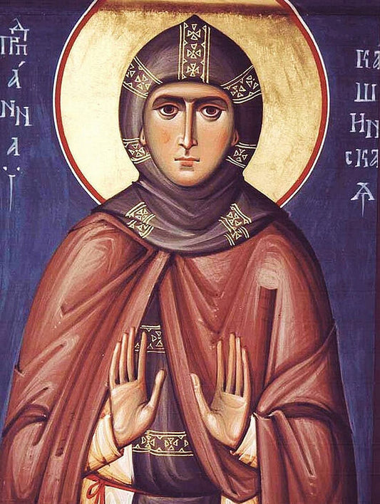 Handpainted russian orthodox religious icon Saint Anna of Kashin - Handmadeiconsgreece