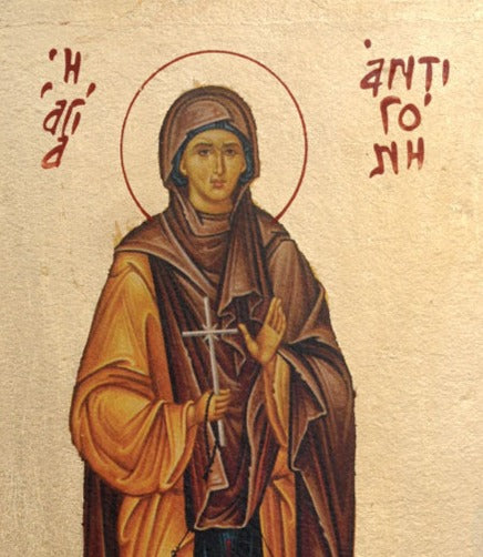 Handpainted orthodox religious icon Saint Antigone the Martyr - Handmadeiconsgreece