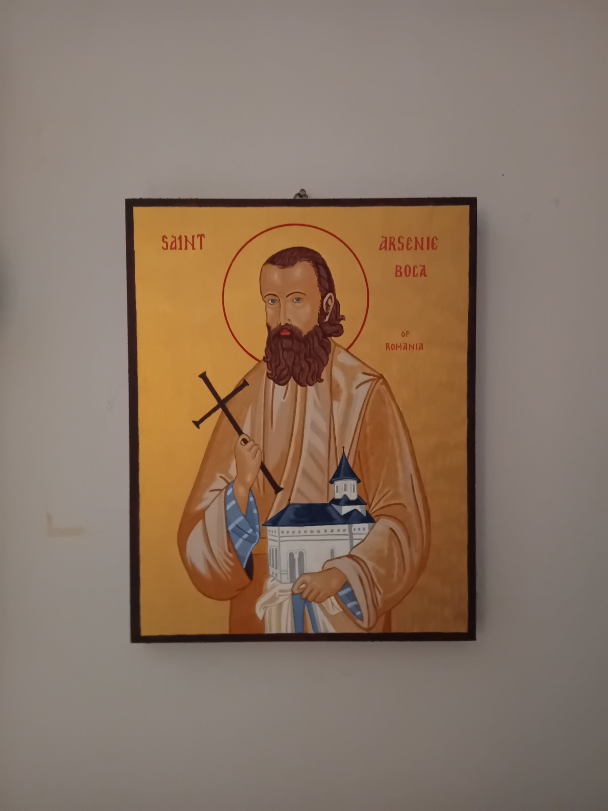 Handpainted orthodox religious icon Saint Arsenie Boca of Romania - Handmadeiconsgreece