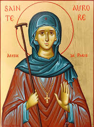 Handpainted catholic religious icon Saint Aurea the Abbess of Paris - Handmadeiconsgreece