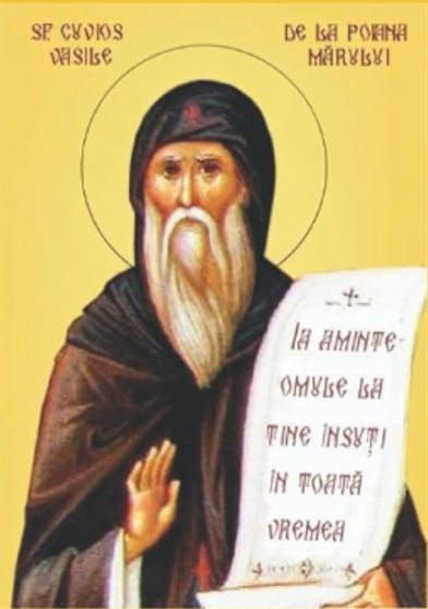 Handpainted orthodox religiou icon Saint Basil he Hesychast - Handmadeiconsgreece