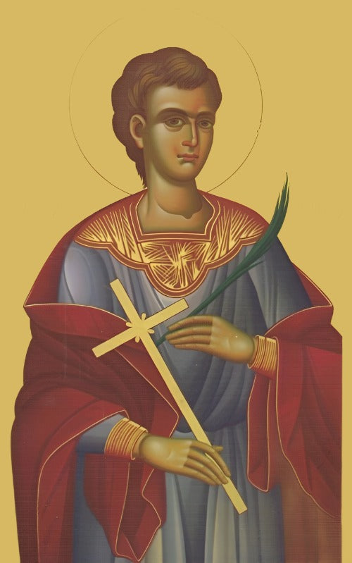 Handpainted orthodox religious icon Saint Demetrius the New Martyr of Peloponnese - Handmadeiconsgreece