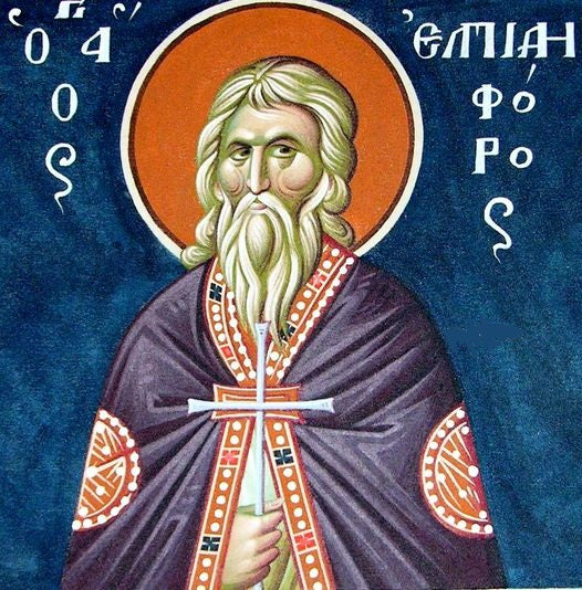 Handpainted orthodox religious icon Saint Elpidophoros - Handmadeiconsgreece