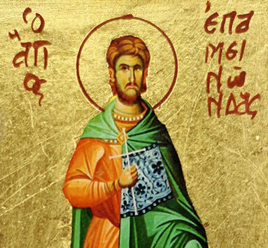 Handpainted orthodox religious icon Saint Epaminondas the Martyr - Handmadeiconsgreece