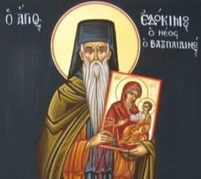 Handpainted orthodox religious icon Saint Eudokimos of Mount Athos - Handmadeiconsgreece