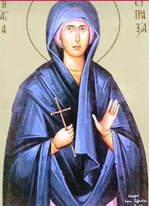 Handpainted orthodox religious icon Saint Eupraxia the Virgin Martyr of Tabenna - Handmadeiconsgreece