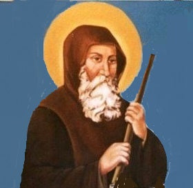 Handpainted catholic religious icon Saint Francis of Paola - Handmadeiconsgreece